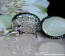 Fancy Moonstone Earrings with Black Diamonds