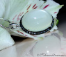 Fancy Moonstone Pendant with Black Diamonds