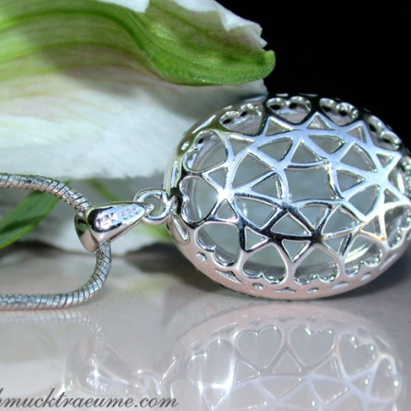 Fancy Moonstone Pendant with Black Diamonds