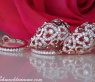 Feminine Diamond Heart Earrings in Rose gold 14k