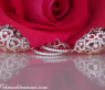 Feminine Diamond Heart Earrings in Rose gold 14k