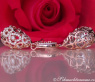 Feminine Diamond Heart Earrings in Rose gold 14k
