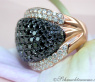 Opulent ring with black & white diamonds