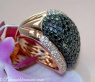 Opulent ring with black & white diamonds