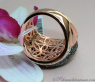 Opulent ring with black & white diamonds