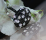 Fancy diamonds ring with black diamonds