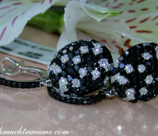 Pretty Black & White Diamond Earrings