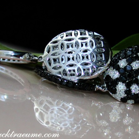 Pretty Black & White Diamond Earrings