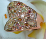 Magnificent Ring with natural colored Diamonds