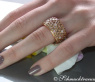 Magnificent ring with natural brown diamonds