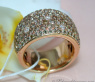 Magnificent ring with natural brown diamonds