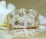 Handsome ring with white & natural brown diamonds