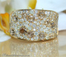 Handsome ring with white & natural brown diamonds