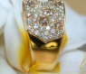 Handsome ring with white & natural brown diamonds