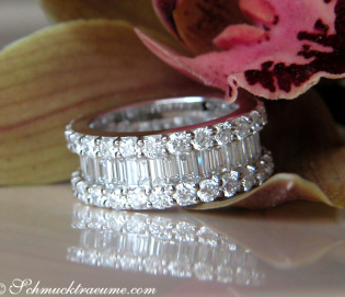 High-end Baguette Cut Diamond Eternity Ring