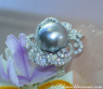 Gorgeous Tahitian Pearl Ring with Diamonds
