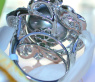 Gorgeous Tahitian Pearl Ring with Diamonds