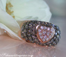 Timeless Heart Ring with Natural Brown & White Diamonds