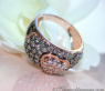 Timeless Heart Ring with Natural Brown & White Diamonds