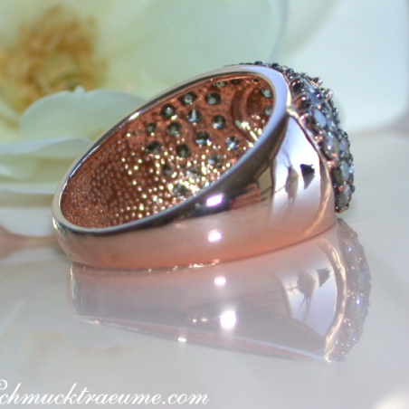 Timeless Heart Ring with Natural Brown & White Diamonds