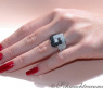 Extravagant Black & White Diamond Belt Ring