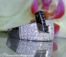 Extravagant Black & White Diamond Belt Ring