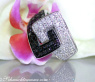 Extravagant Black & White Diamond Belt Ring