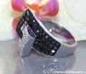 Extravagant Black & White Diamond Belt Ring