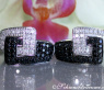 Extravagant Black & White Diamond Belt Earrings