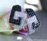 Extravagant Black & White Diamond Belt Earrings