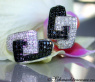 Extravagant Black & White Diamond Belt Earrings