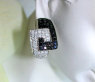 Extravagant Black & White Diamond Belt Earrings