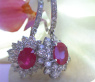 Exquisite Burmese Ruby Earrings with Diamonds