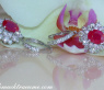 Exquisite Burmese Ruby Earrings with Diamonds