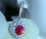 Exquisite Burmese Ruby Earrings with Diamonds