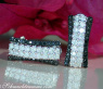 Unusual Black & White Diamond Earrings in White gold 14k