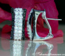 Unusual Black & White Diamond Earrings in White gold 14k
