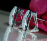 Unusual Black & White Diamond Earrings in White gold 14k