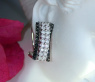 Unusual Black & White Diamond Earrings in White gold 14k