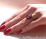 Enchanting Pink Tourmaline Ring with Black Diamonds