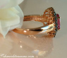Enchanting Pink Tourmaline Ring with Black Diamonds