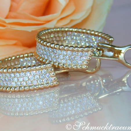 Exquisite Diamond Hoops