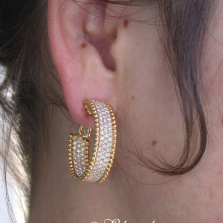 Exquisite Diamond Hoops