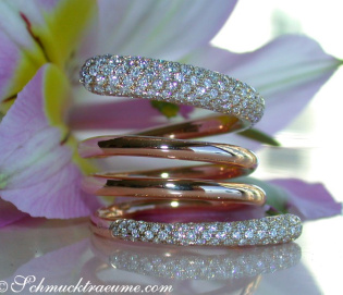 Exquisite Multi Row Diamond Ring
