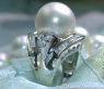 Opulenter Südseeperle Ring mit Diamanten