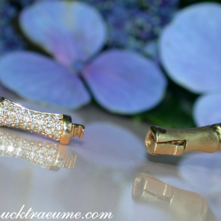 Diamanten Armreif im Bambus Design