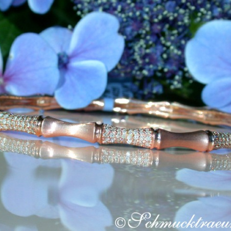 Diamanten Armreif im Bambus Design