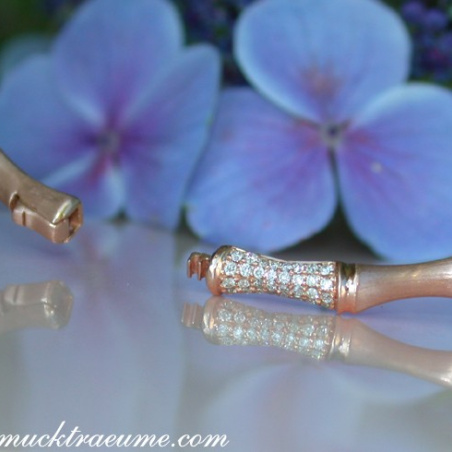 Diamanten Armreif im Bambus Design