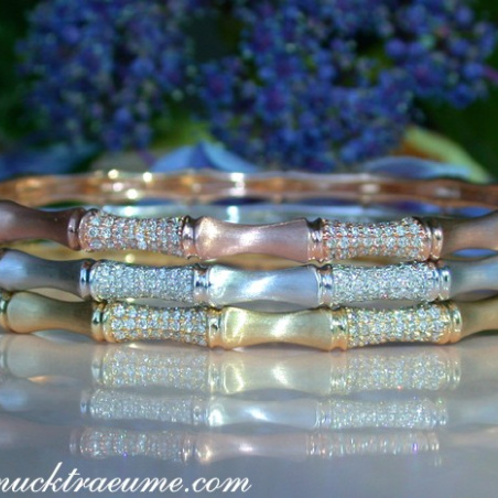 Diamanten Armreifen im Bambus Design