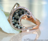 Interesting Ring with Black, Natural Brown & White Diamonds